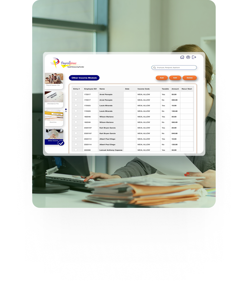 PayrollPinas App Interface
