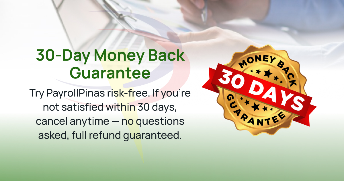 Money Back Guarantee – PayrollPinas